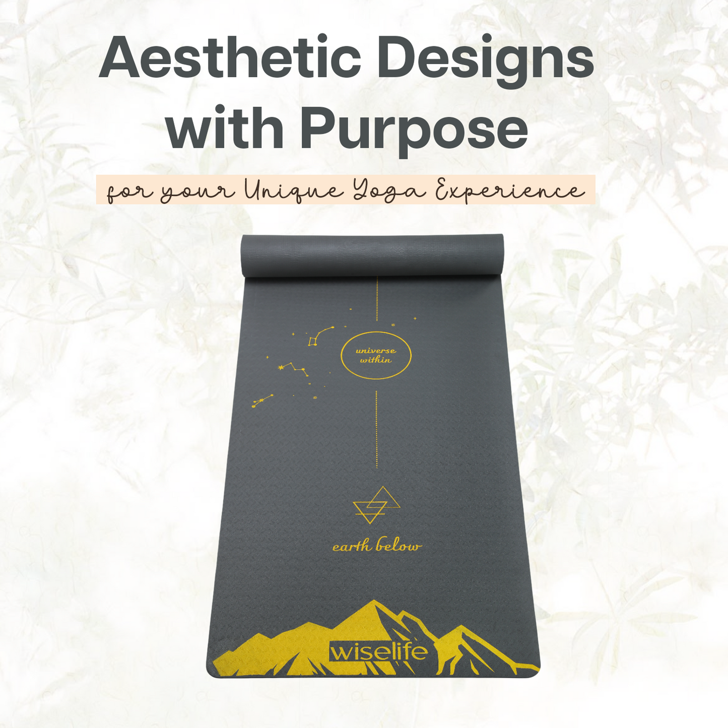 Purpose Printed Yoga Mat Elements Nature - 6mm