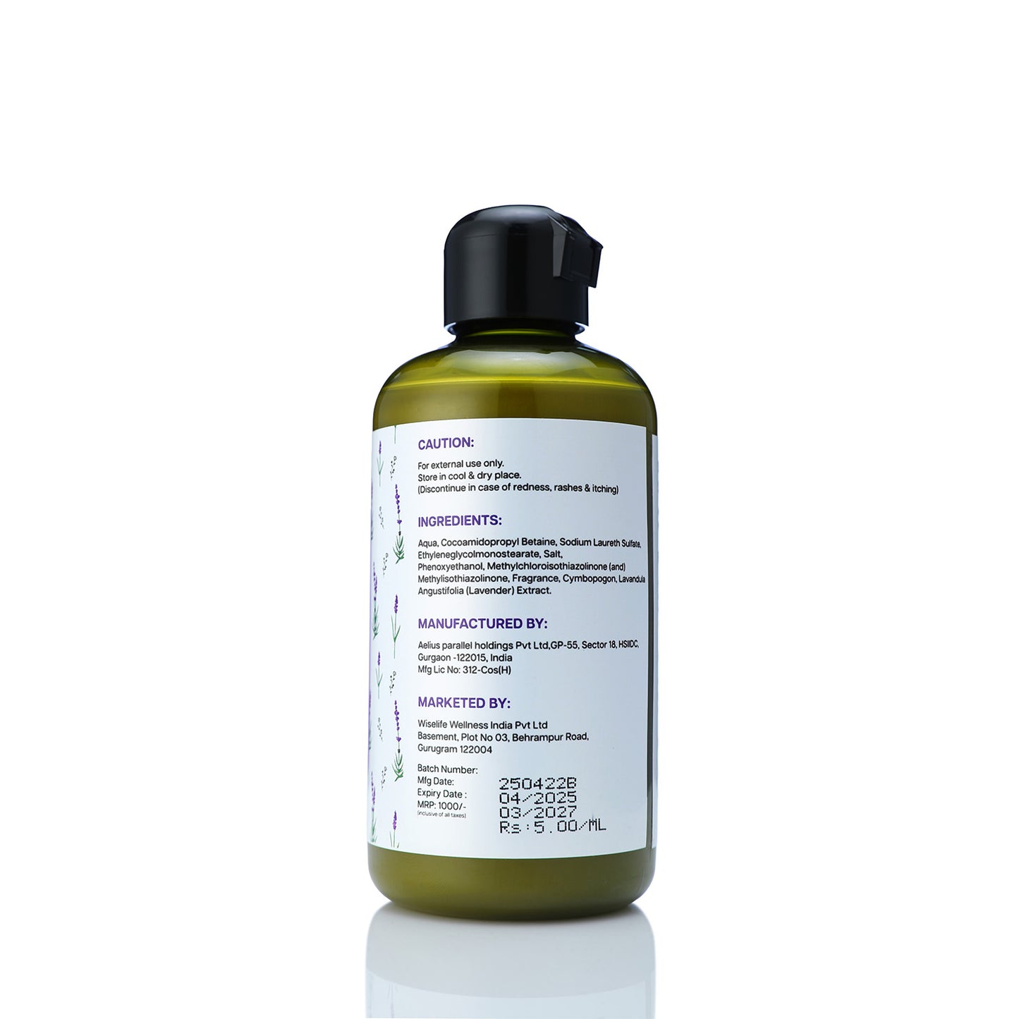 Wiselife Yoga Mat Shampoo- Lavendar 200ml