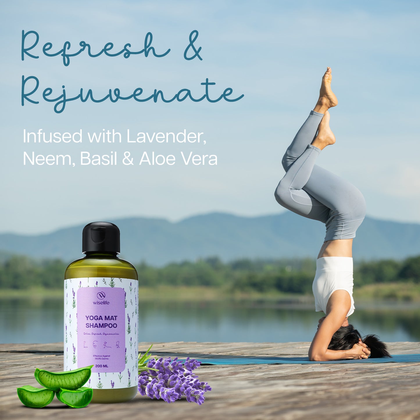 Wiselife Yoga Mat Shampoo- Lavendar 200ml