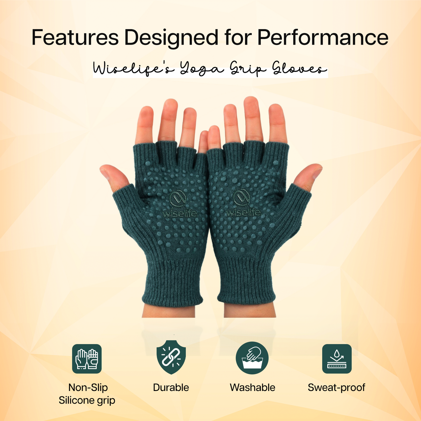 Wise Yoga Grip Gloves