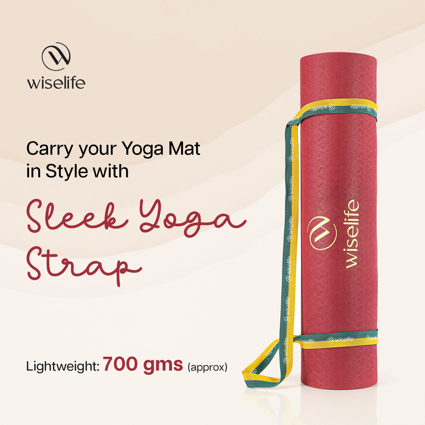Purpose Printed Yoga Mat Chakra Wine - 6mm