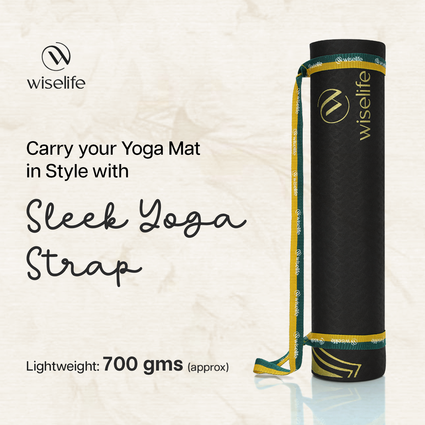 Purpose Printed Yoga Mat Black Metallic - 6mm