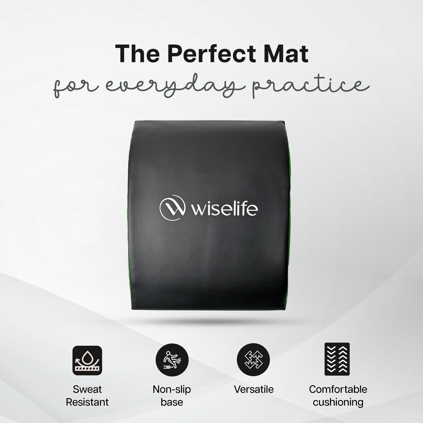 Wise Abdominal Mat | Black & Green
