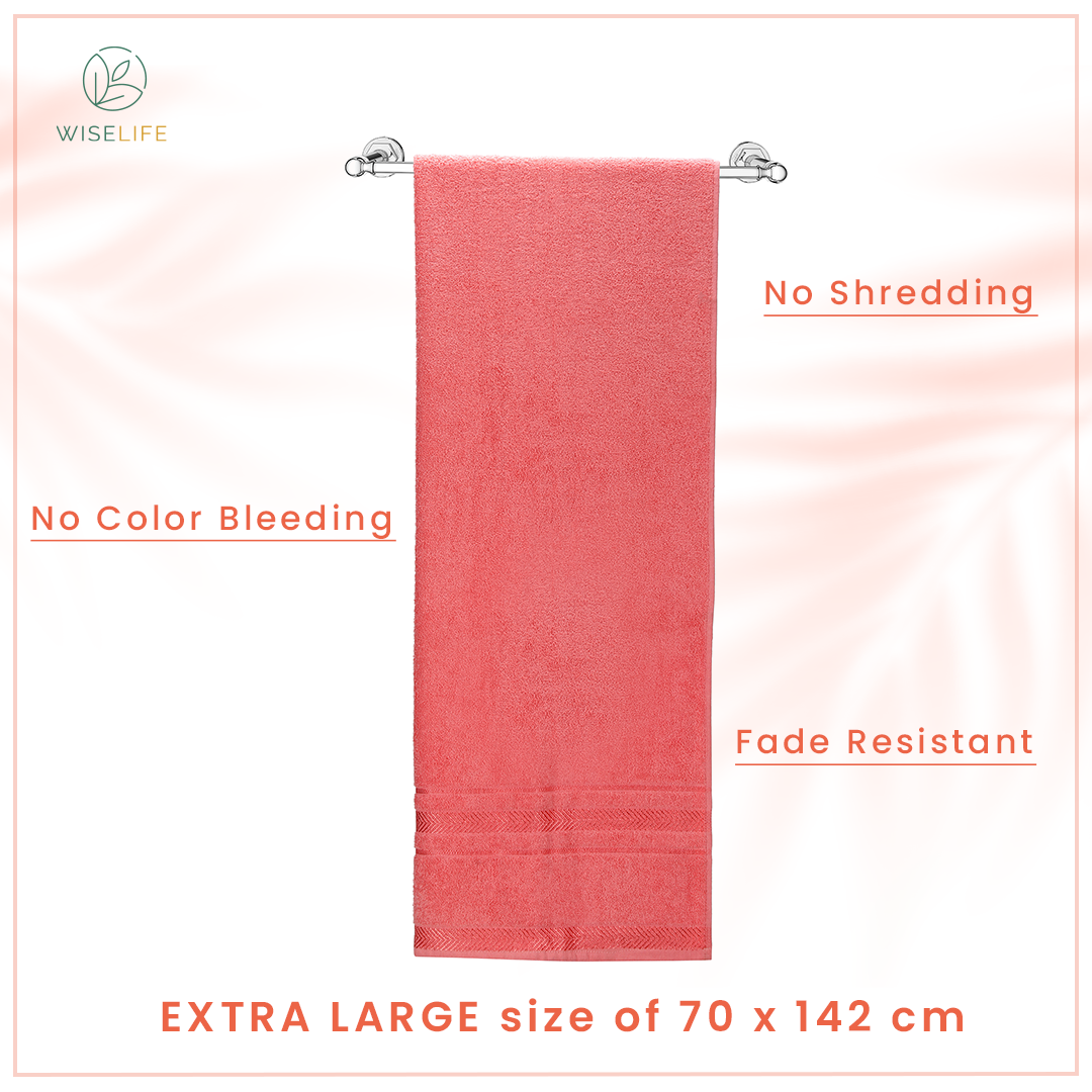 Bath Towel 500 GSM (Coral Red)