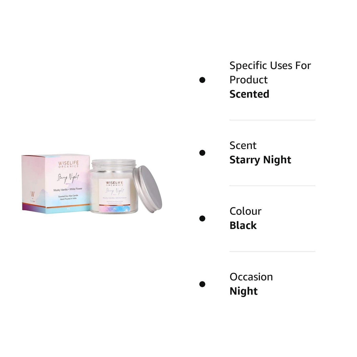 Organic Scented Candle - 80 Gram