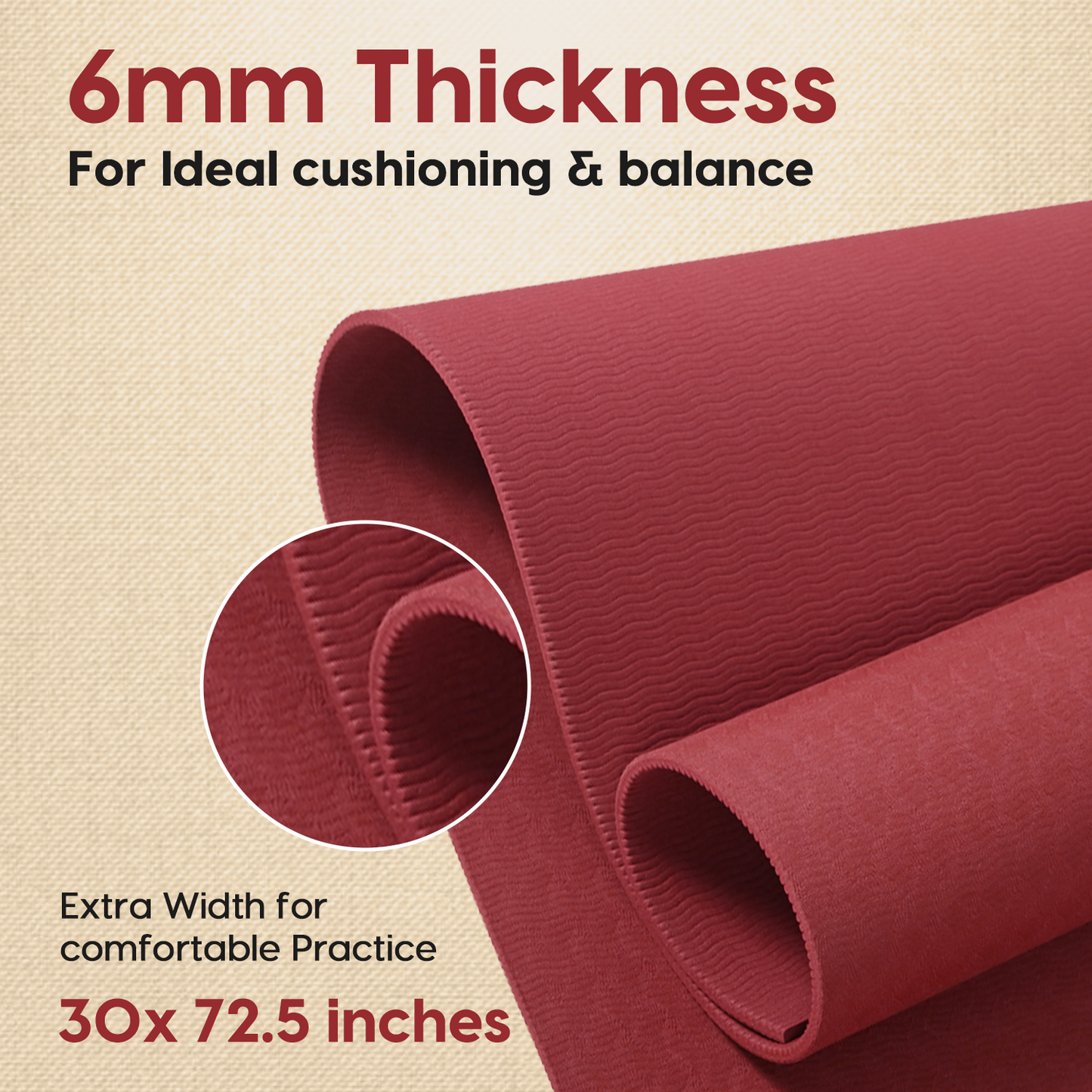 Grande XL TPE Yoga Mat - 6MM