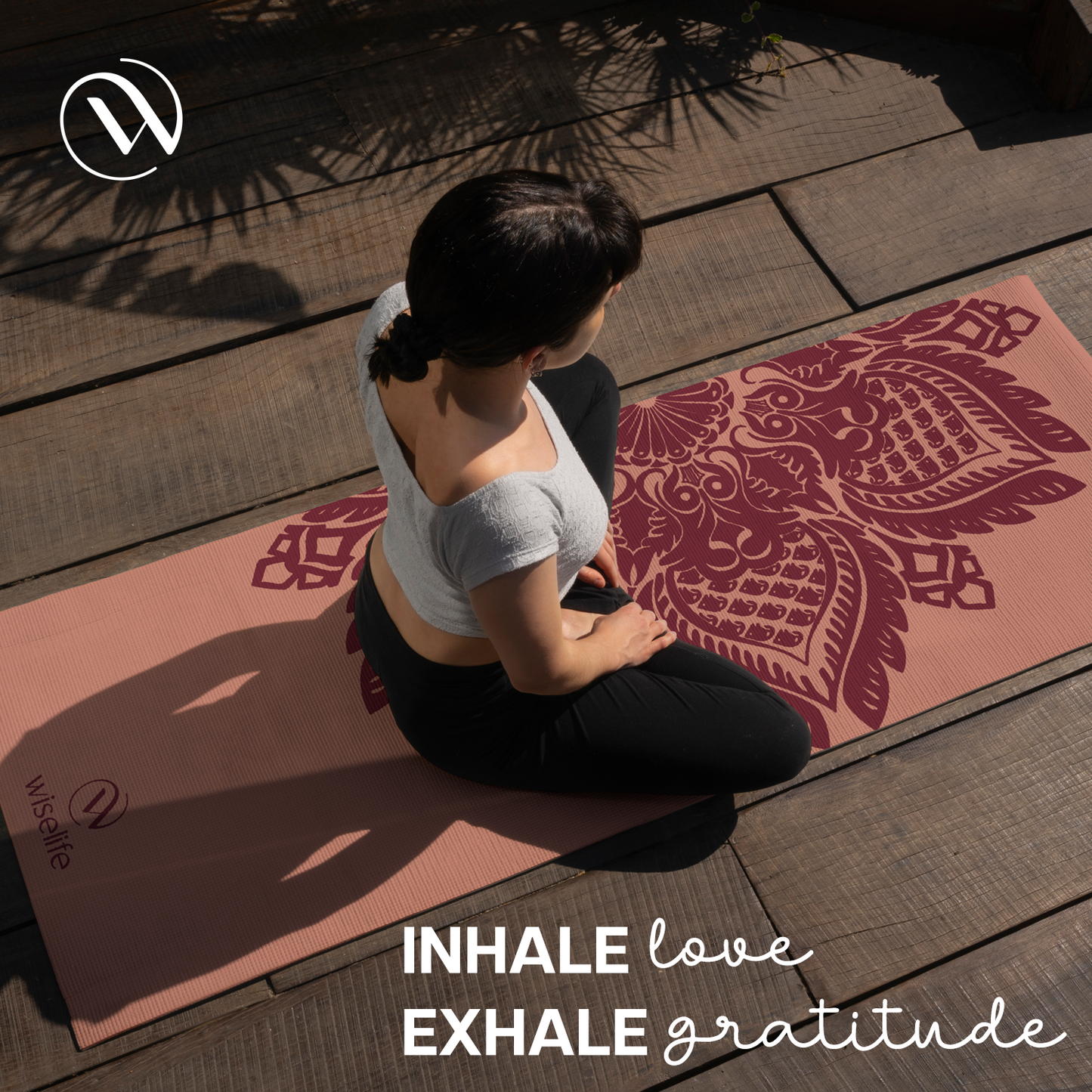 Purpose Printed Yoga Mat Botanical Mandala - 6mm