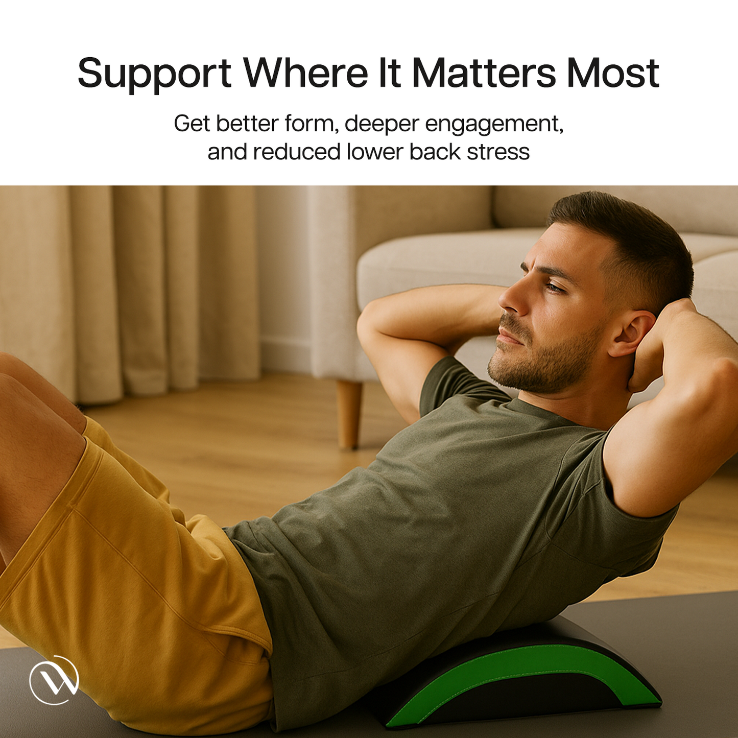Wise Abdominal Mat | Black & Green