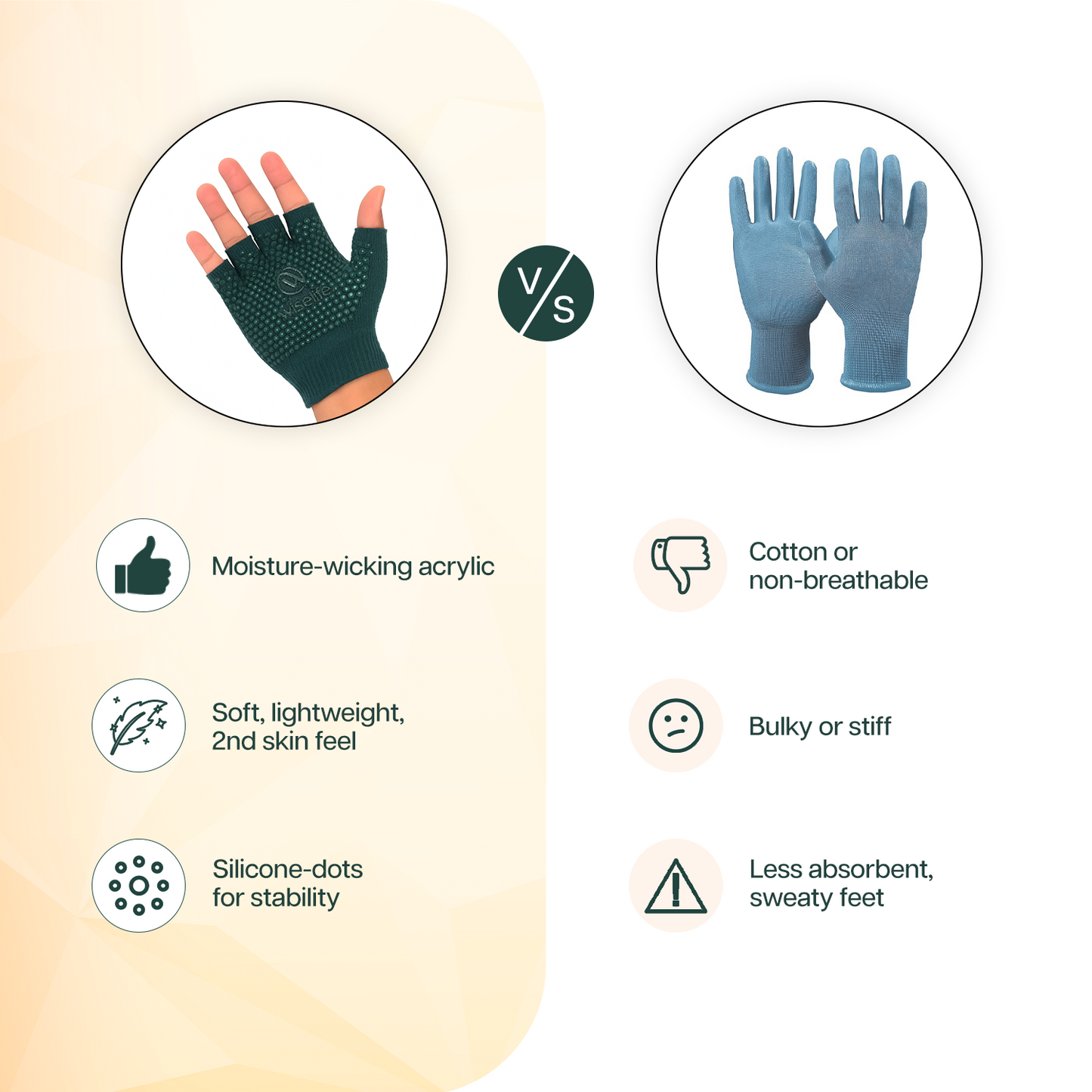 Wise Yoga Grip Gloves
