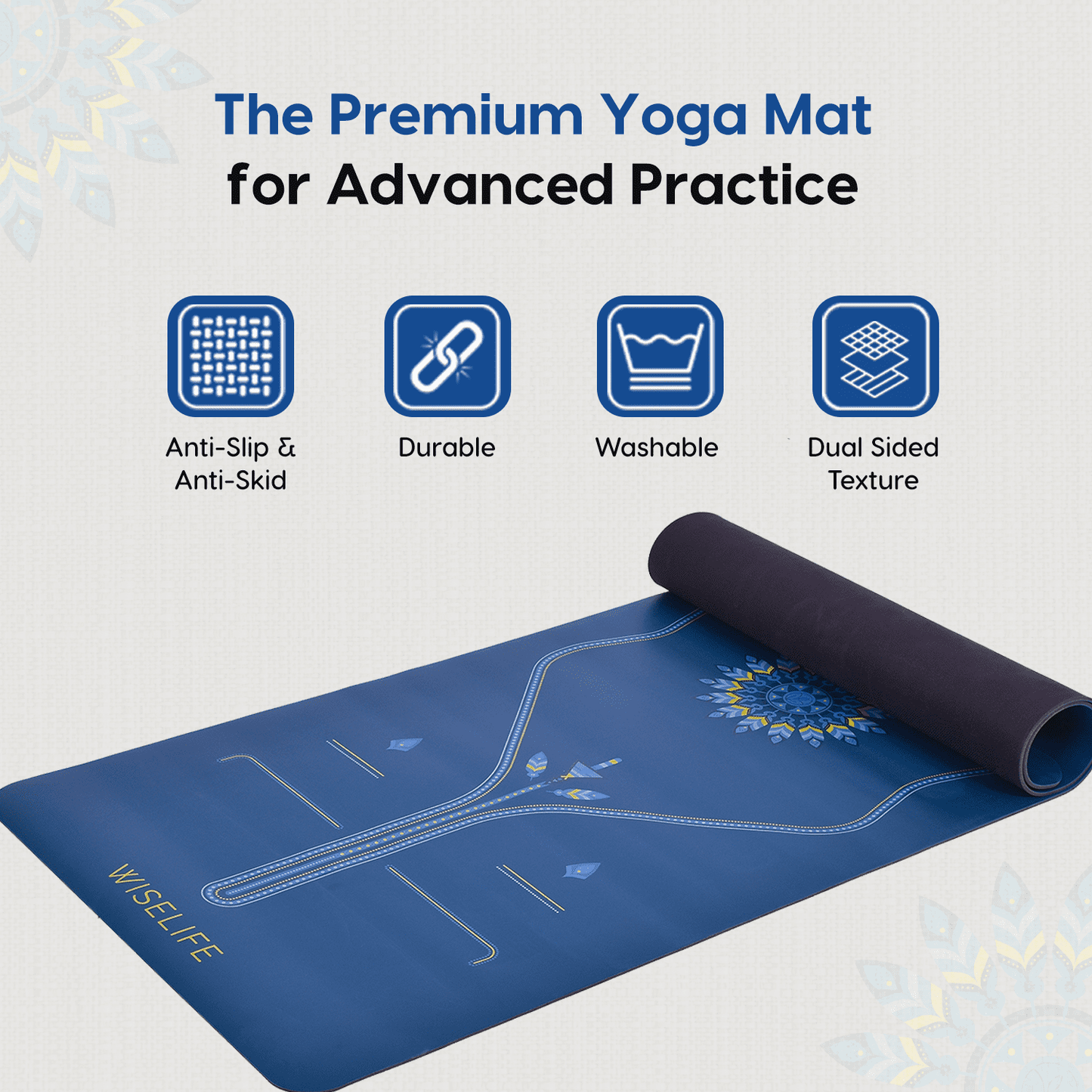 PU Alignment & Natural Rubber Yoga Mat