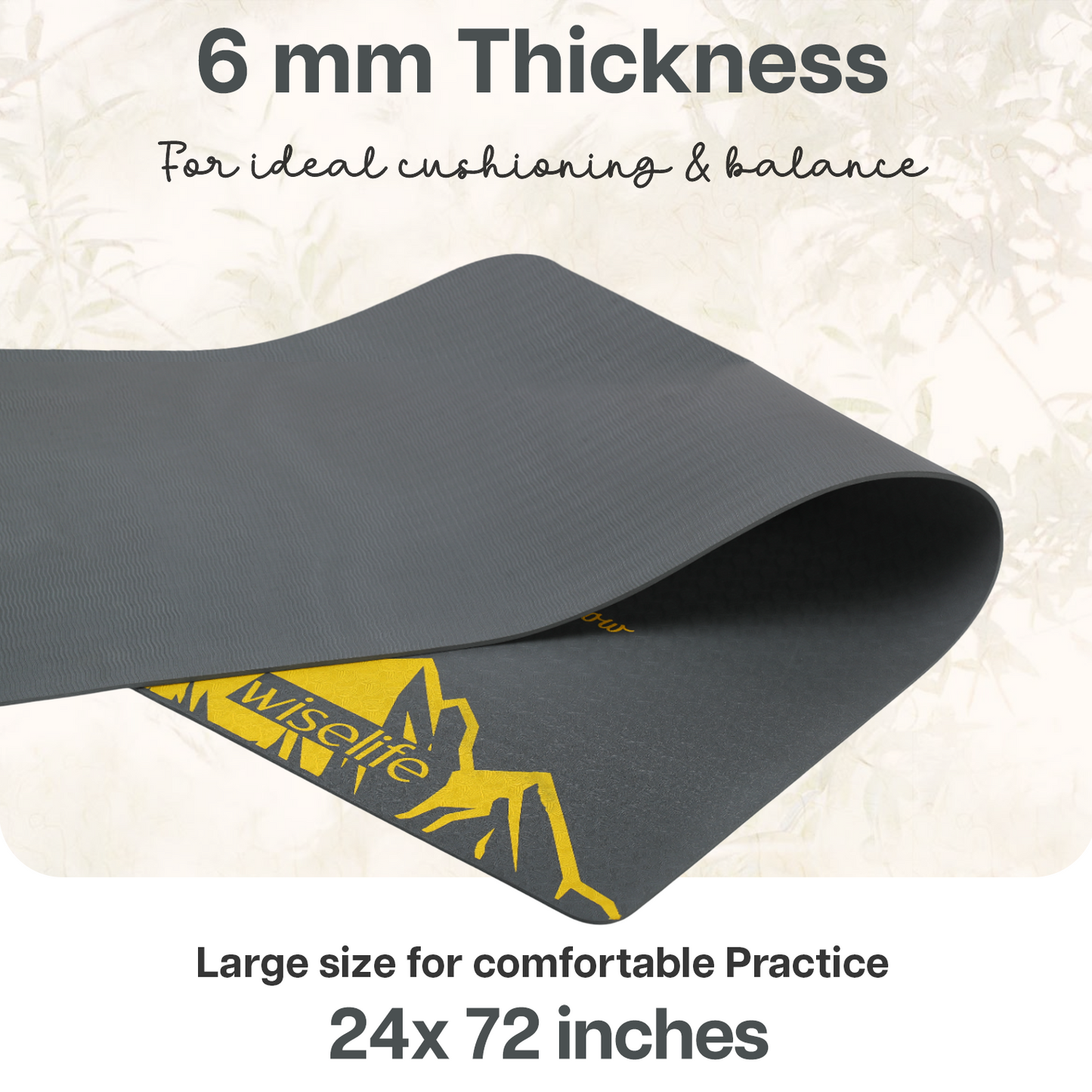 Purpose Printed Yoga Mat Elements Nature - 6mm