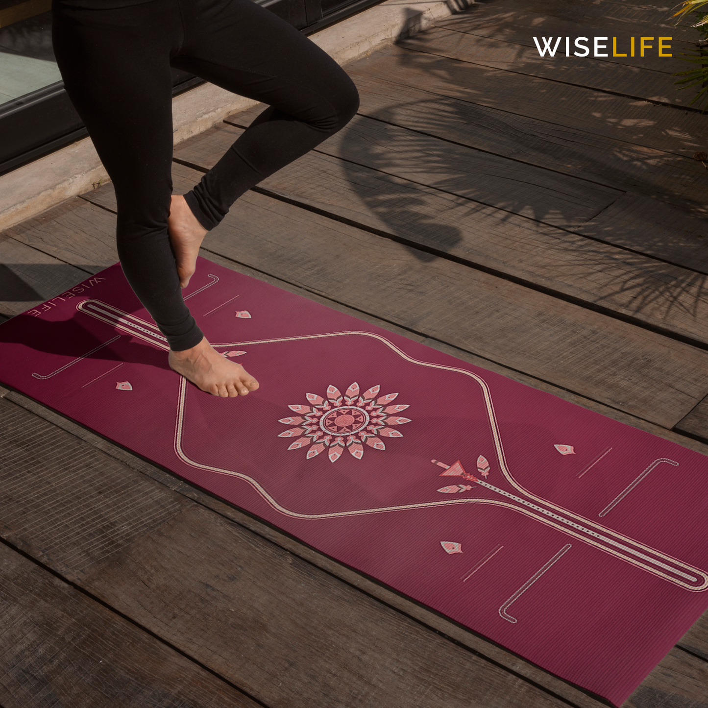 PU Alignment & Natural Rubber Yoga Mat