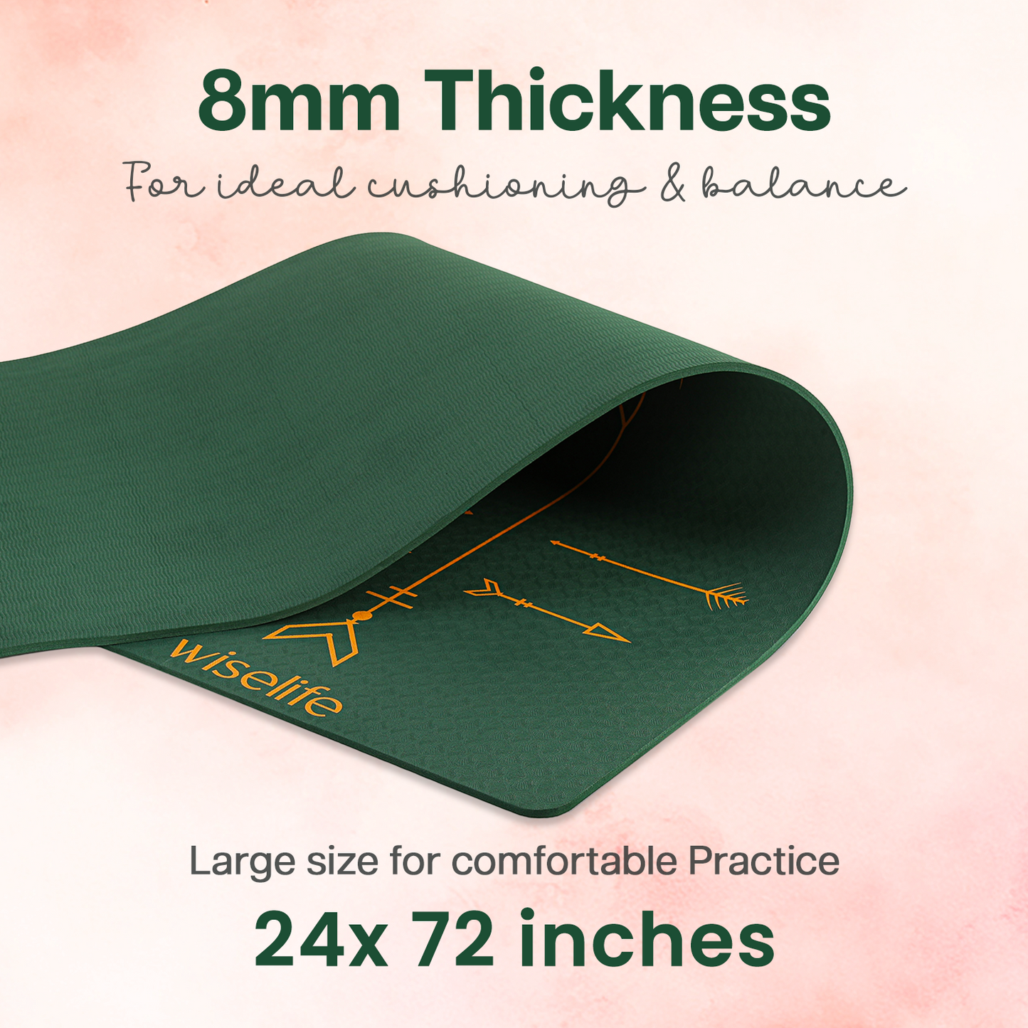 BOHO Alignment TPE Yoga Mat - 8MM