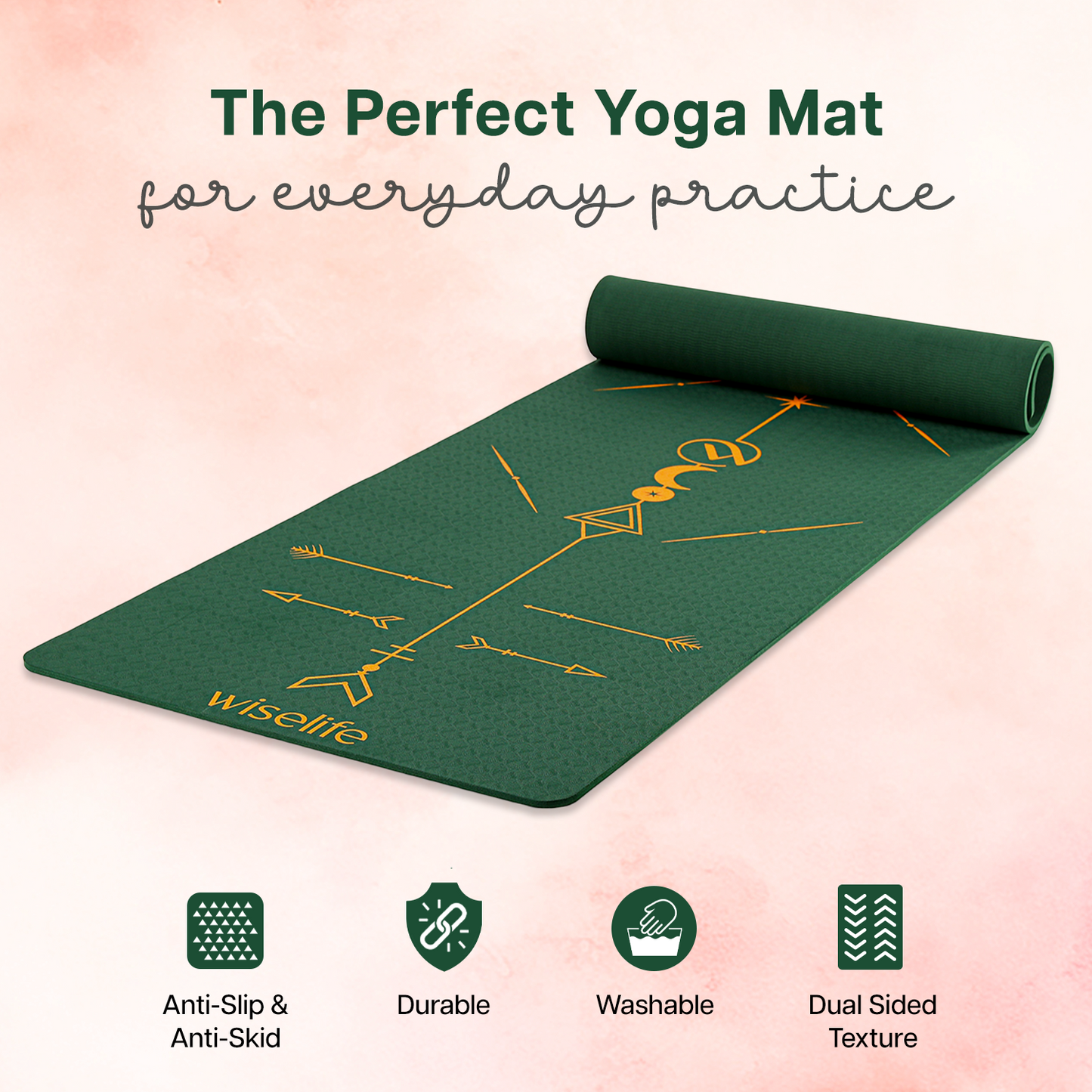 BOHO Alignment TPE Yoga Mat - 8MM