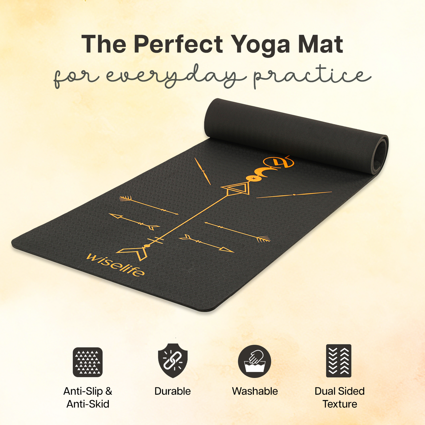 BOHO Alignment TPE Yoga Mat - 8MM