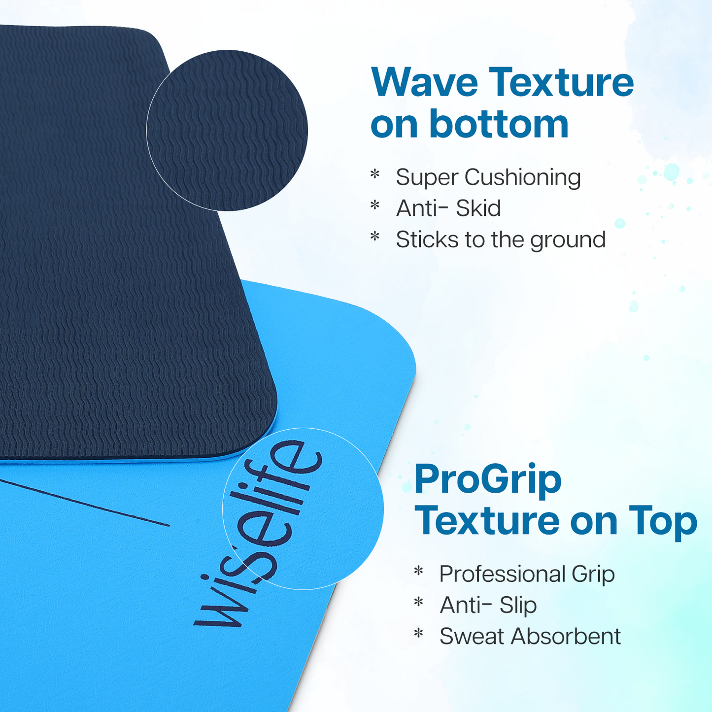 Dual Layer Alignment TPE Yoga Mat - 6mm