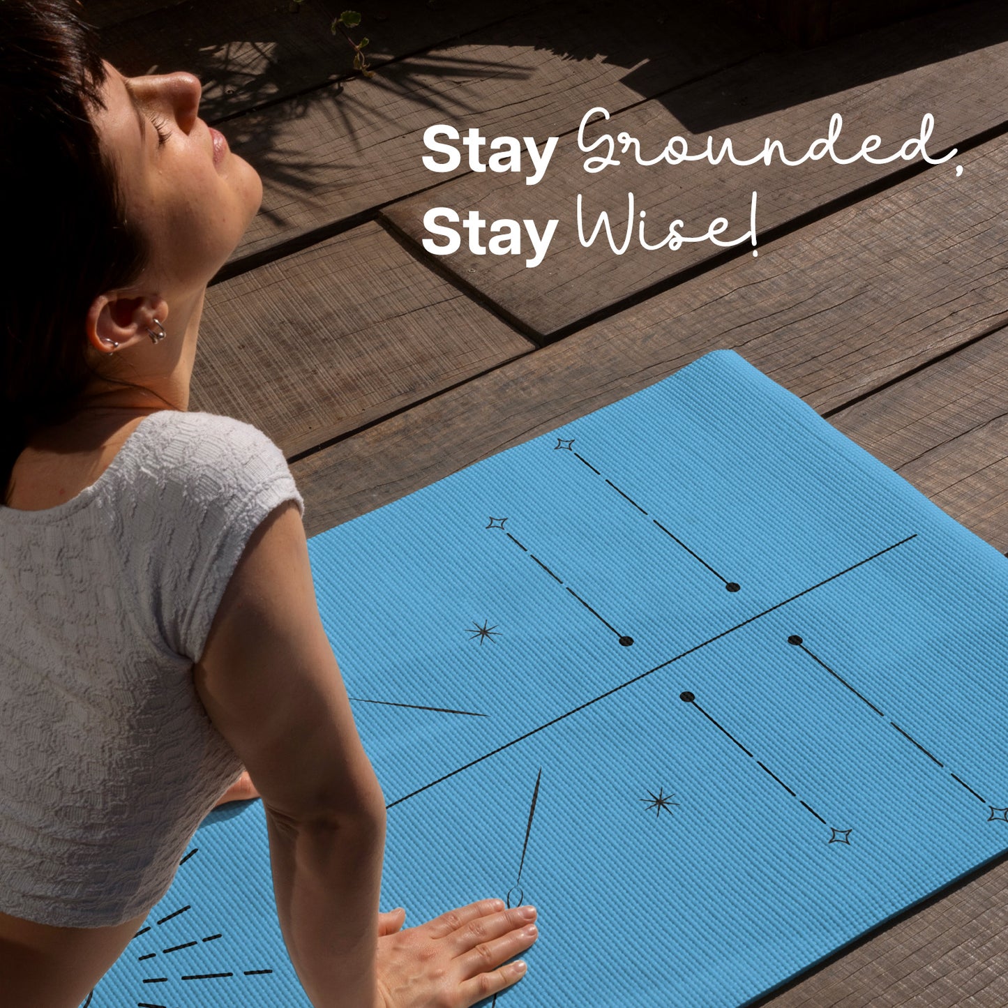 Dual Layer Alignment TPE Yoga Mat - 6mm