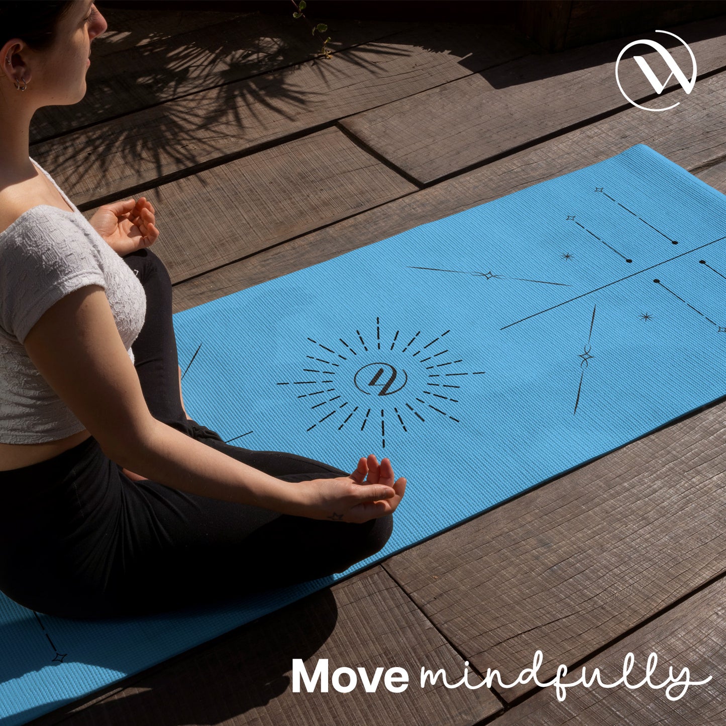 Dual Layer Alignment TPE Yoga Mat - 6mm