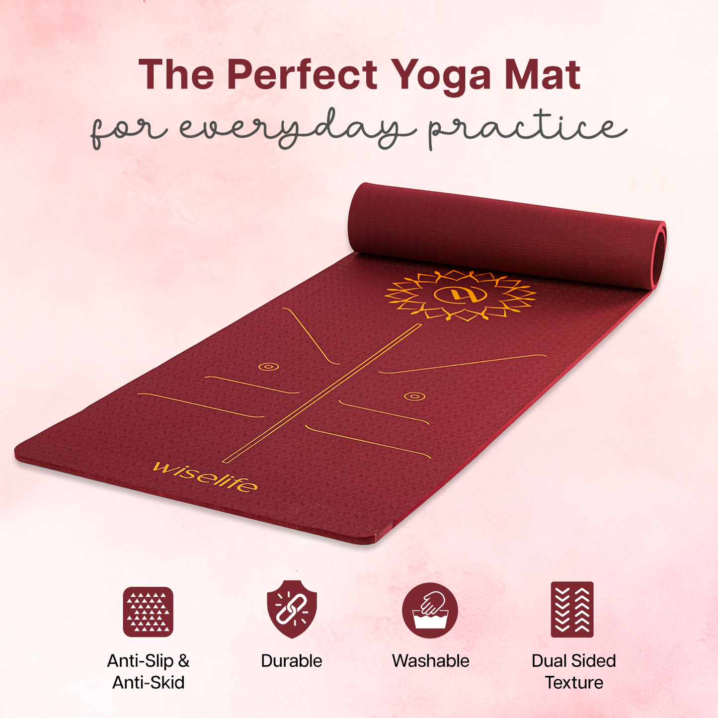 Lotus Alignment TPE Yoga Mat - 10MM
