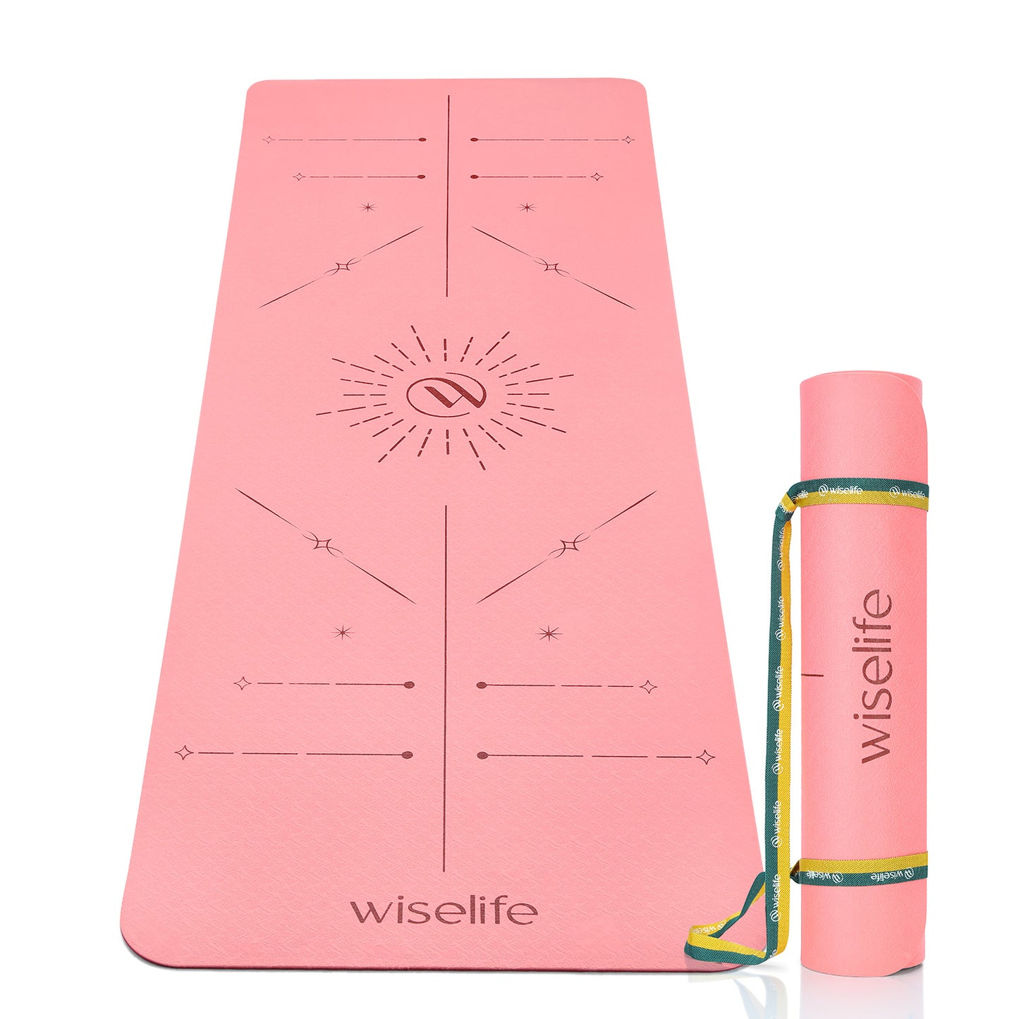 Dual Layer Alignment TPE Yoga Mat - 6mm