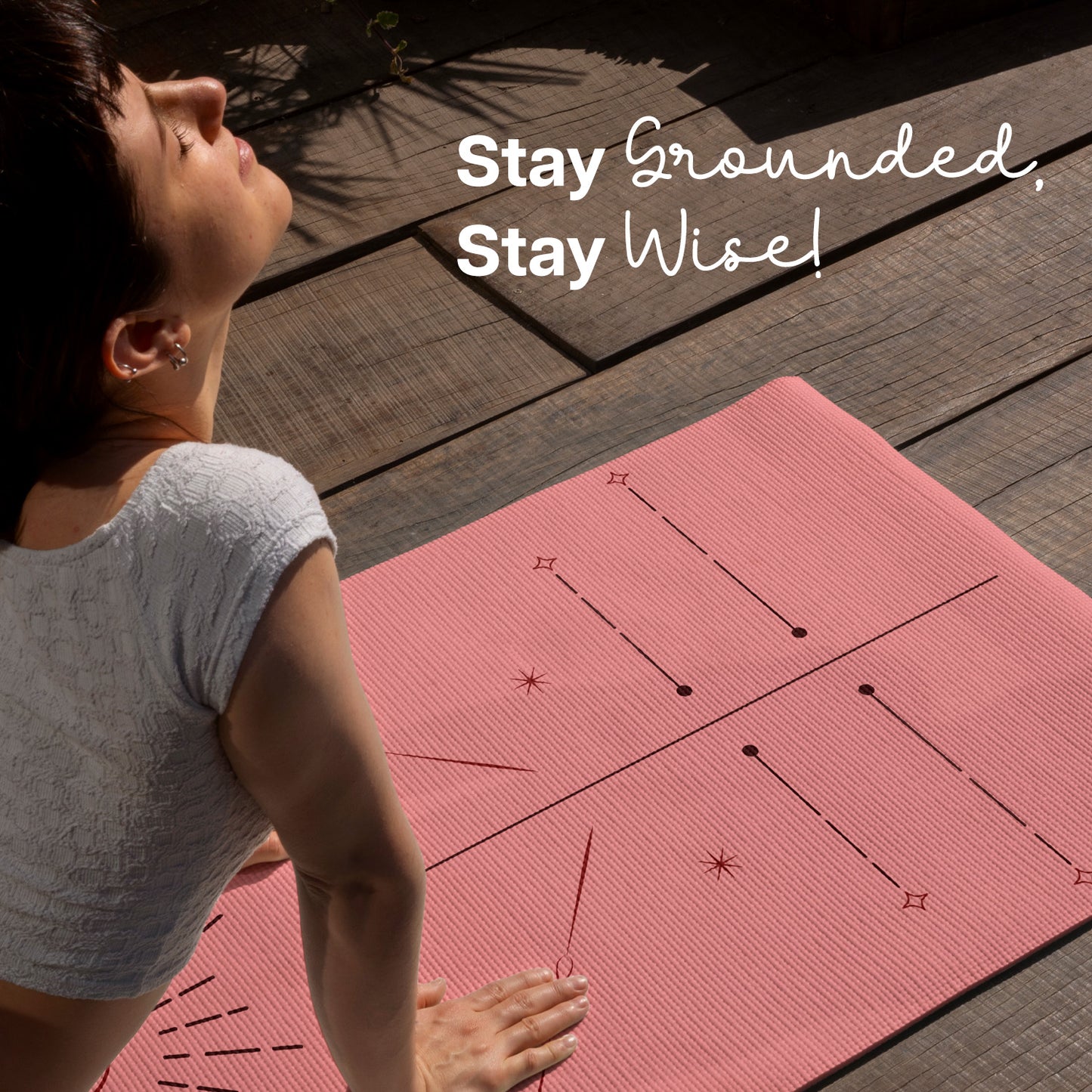 Dual Layer Alignment TPE Yoga Mat - 6mm