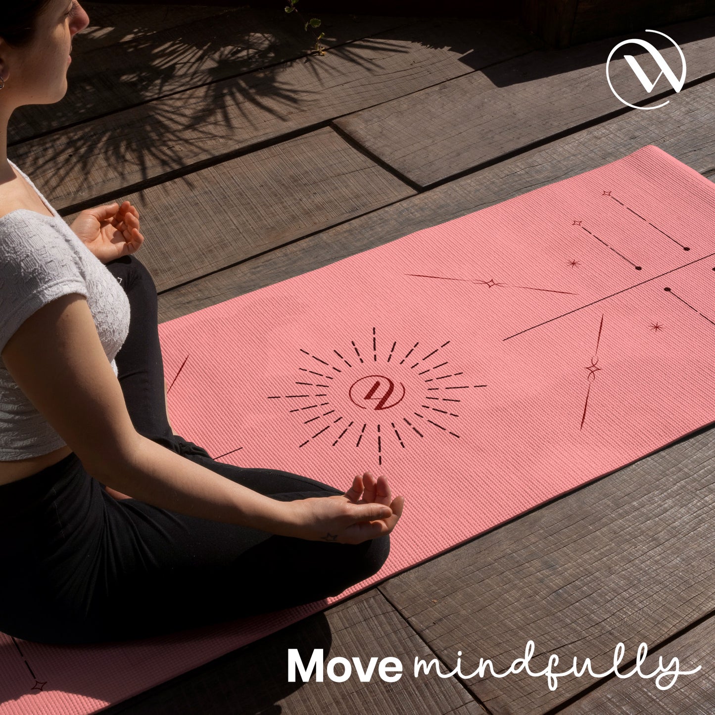 Dual Layer Alignment TPE Yoga Mat - 6mm