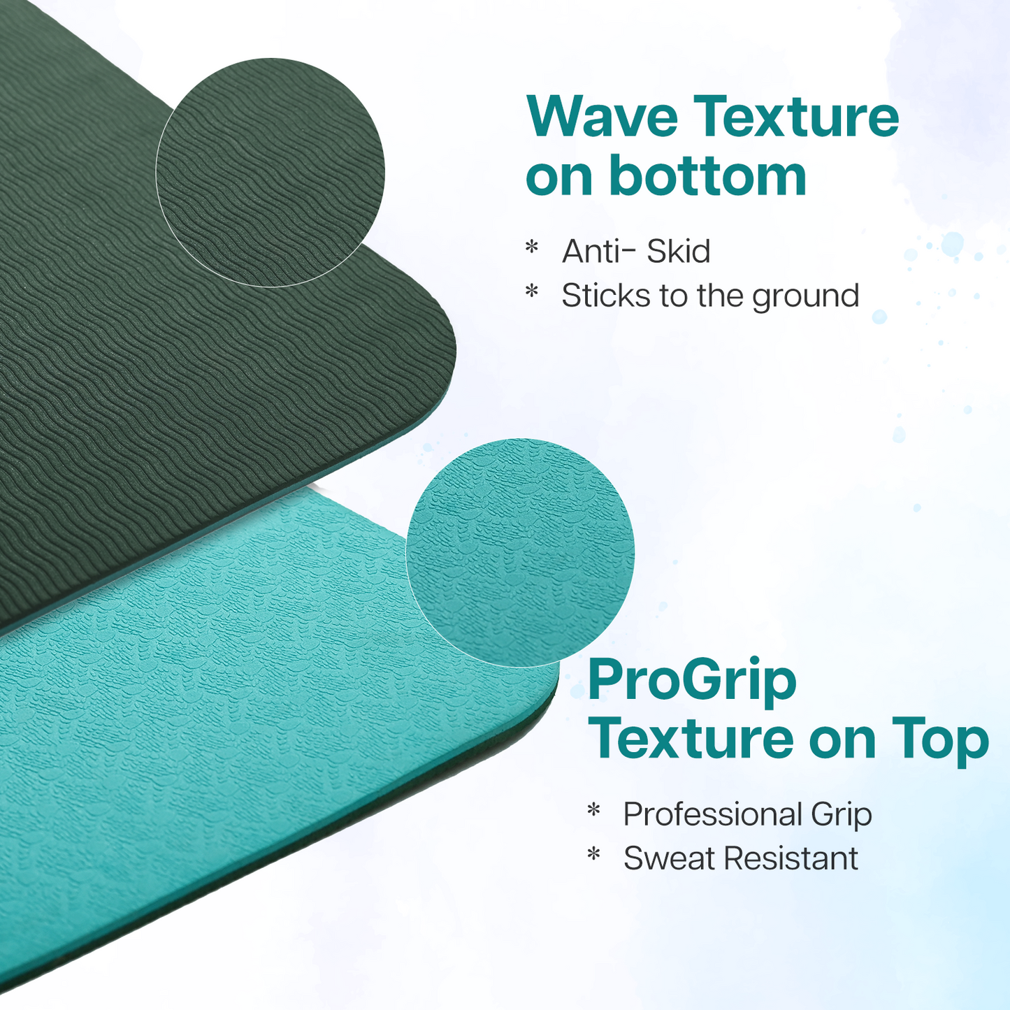 Dual Layer Alignment TPE Yoga Mat - 6mm