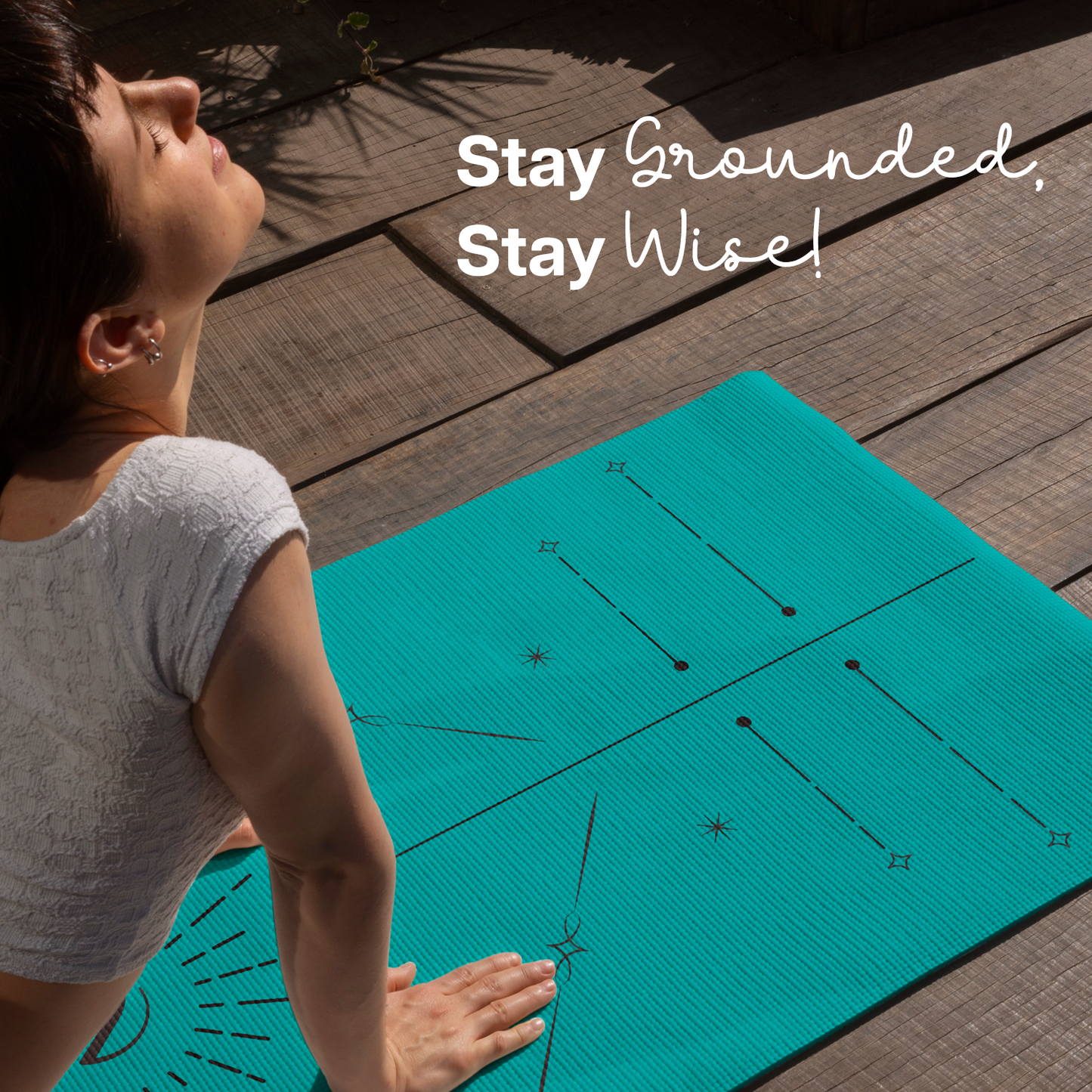Dual Layer Alignment TPE Yoga Mat - 6mm