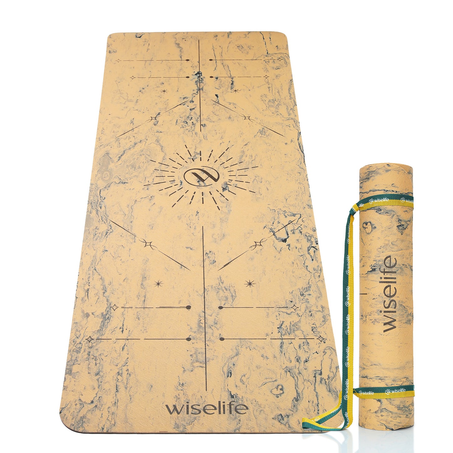 Dual Layer Alignment TPE Yoga Mat - 6mm