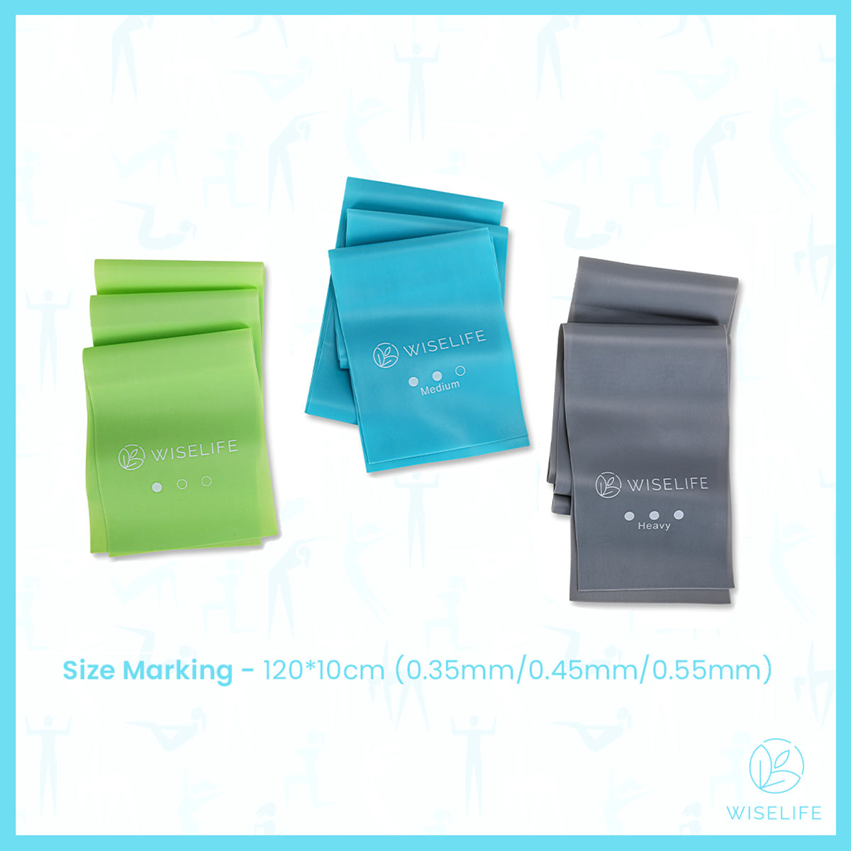 Professional Latex Resistance Thera Band – (Set of 3)