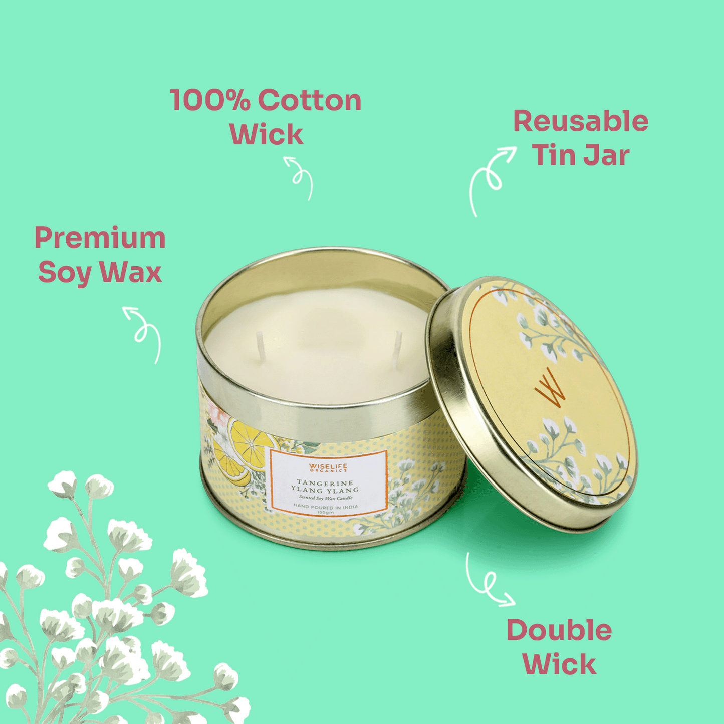 Organics Scented Candle - (100g)