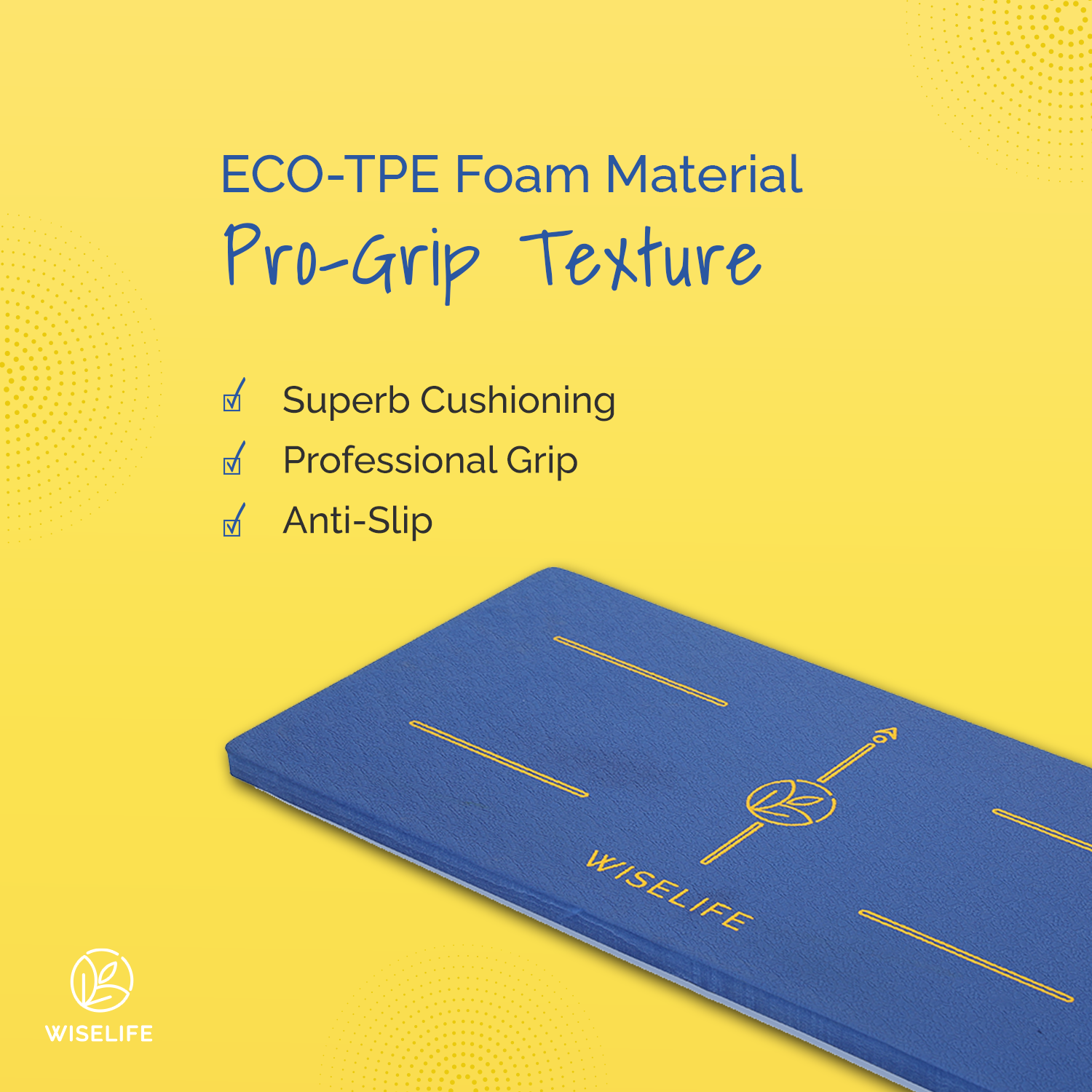 20MM Yoga Cushion Pad (Navy Blue)