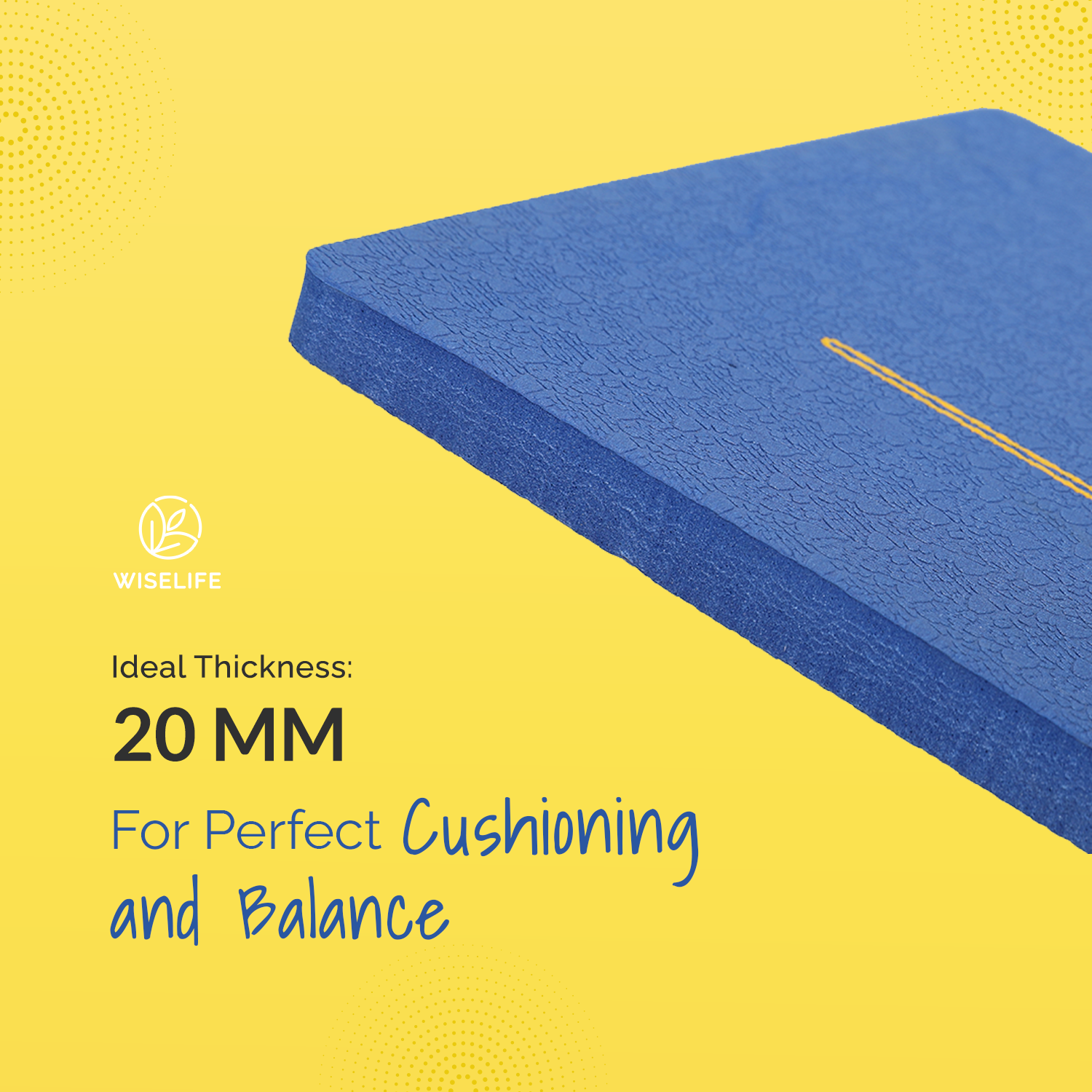 20MM Yoga Cushion Pad (Navy Blue)