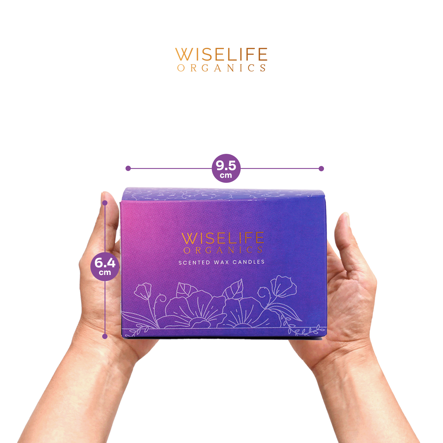WiseLife Organics Scented Candle Gift Set of 4 candles (50g)