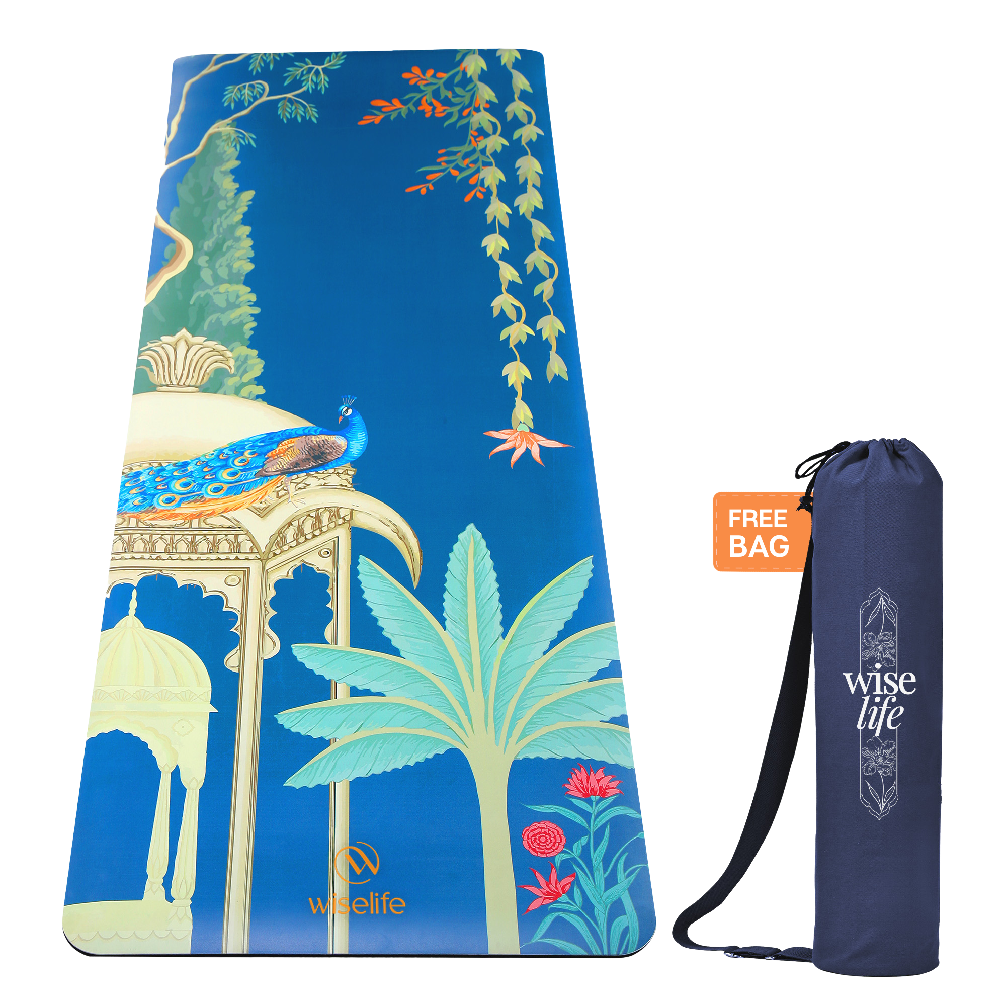 PU Printed & Natural Rubber Yoga Mat - 6mm, Rambagh