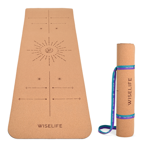 Cork & TPE Alignment Yoga Mat - 5mm