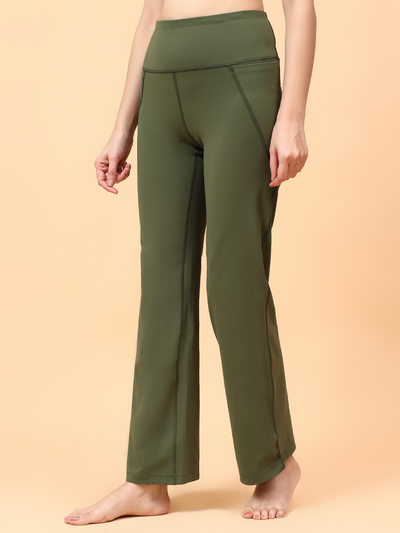 Wise Active Flare Pants (Olive green)