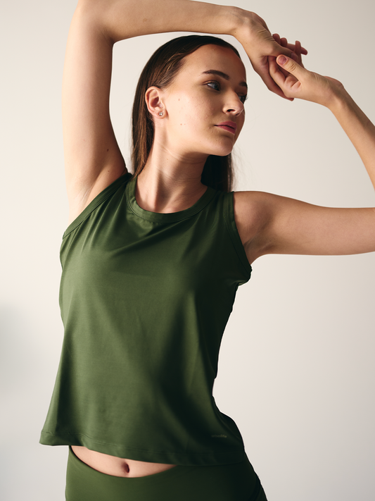 Wise Yoga Tank Top (Olive green)