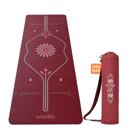 PU Alignment & Natural Rubber Yoga Mat 6mm