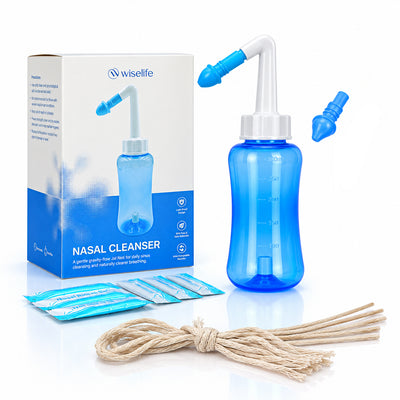 Nasal Cleanser with 300ml Squeeze Bottle, Kit with Interchangeable Nozzles