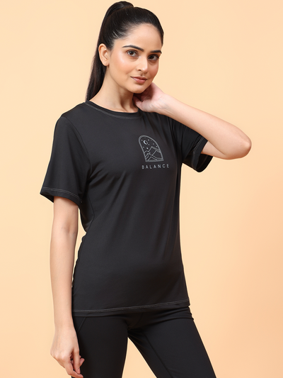 Purpose Printed Active T-shirt (Black)