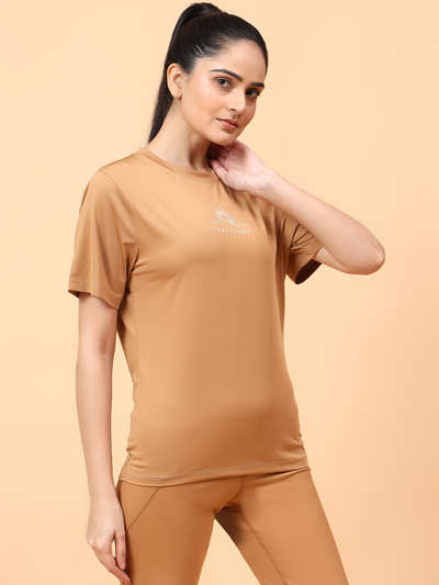 Purpose Printed Active T-shirt (Brown)