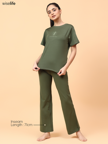 Wise Active Flare Pants (Olive green)