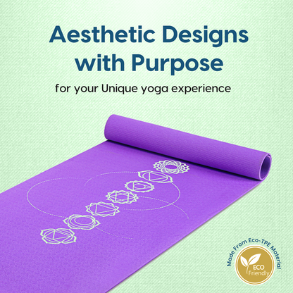 Purpose Printed Yoga Mat - Purple Chakra (6MM)