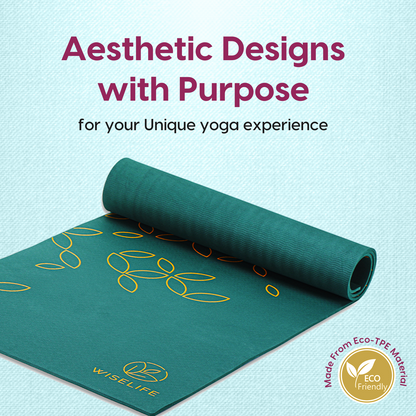 Purpose Printed Yoga Mat - Gardenia Green (6MM)