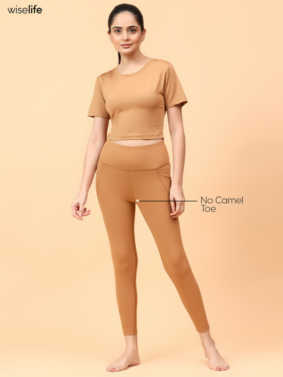 Wise Active Fitted Leggings (Brown)