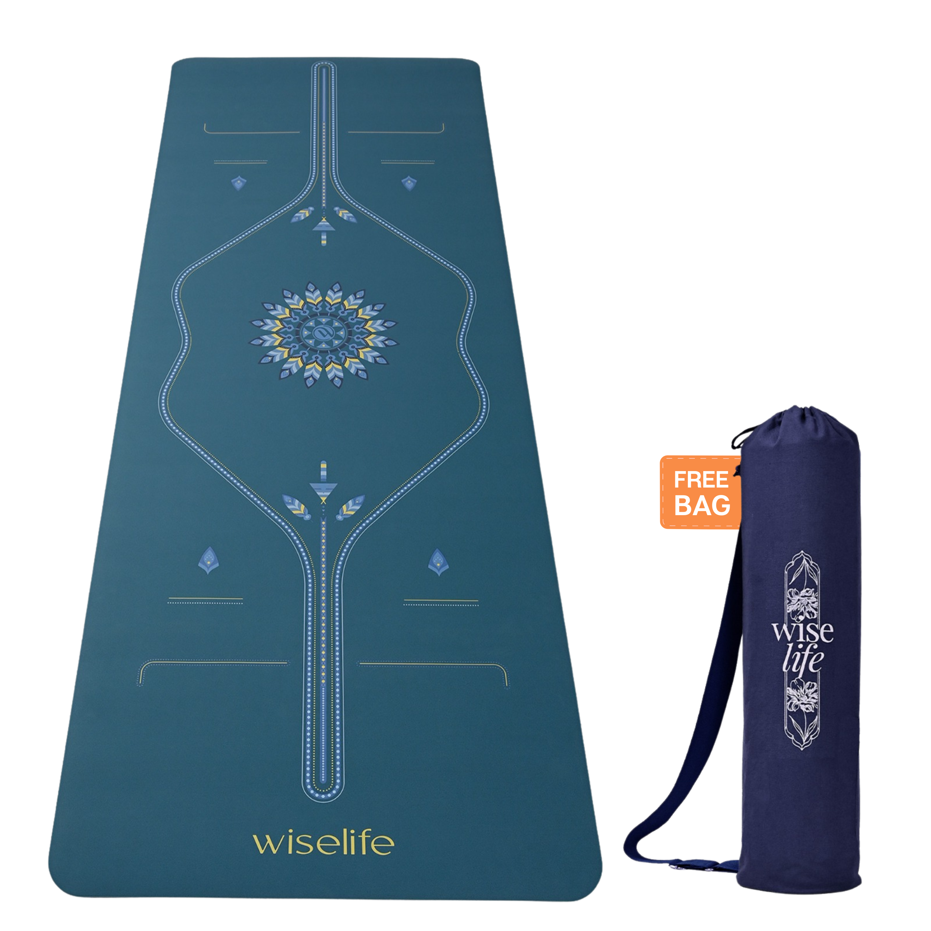PU Alignment & Natural Rubber Yoga Mat 6mm