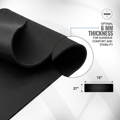 Classic PU and Natural Rubber Yoga Mat 6mm