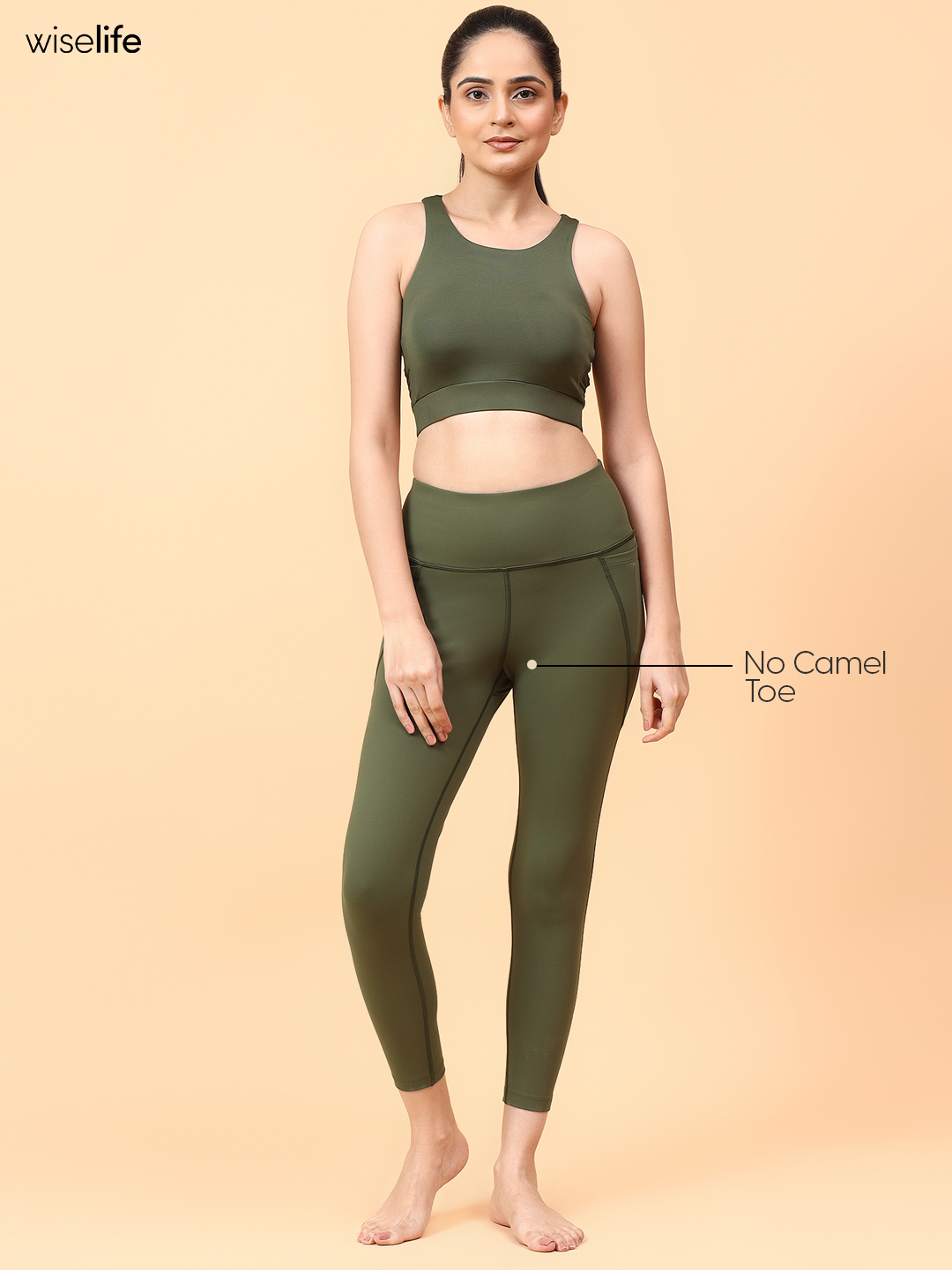 Wise Active Fitted Leggings (Olive green)