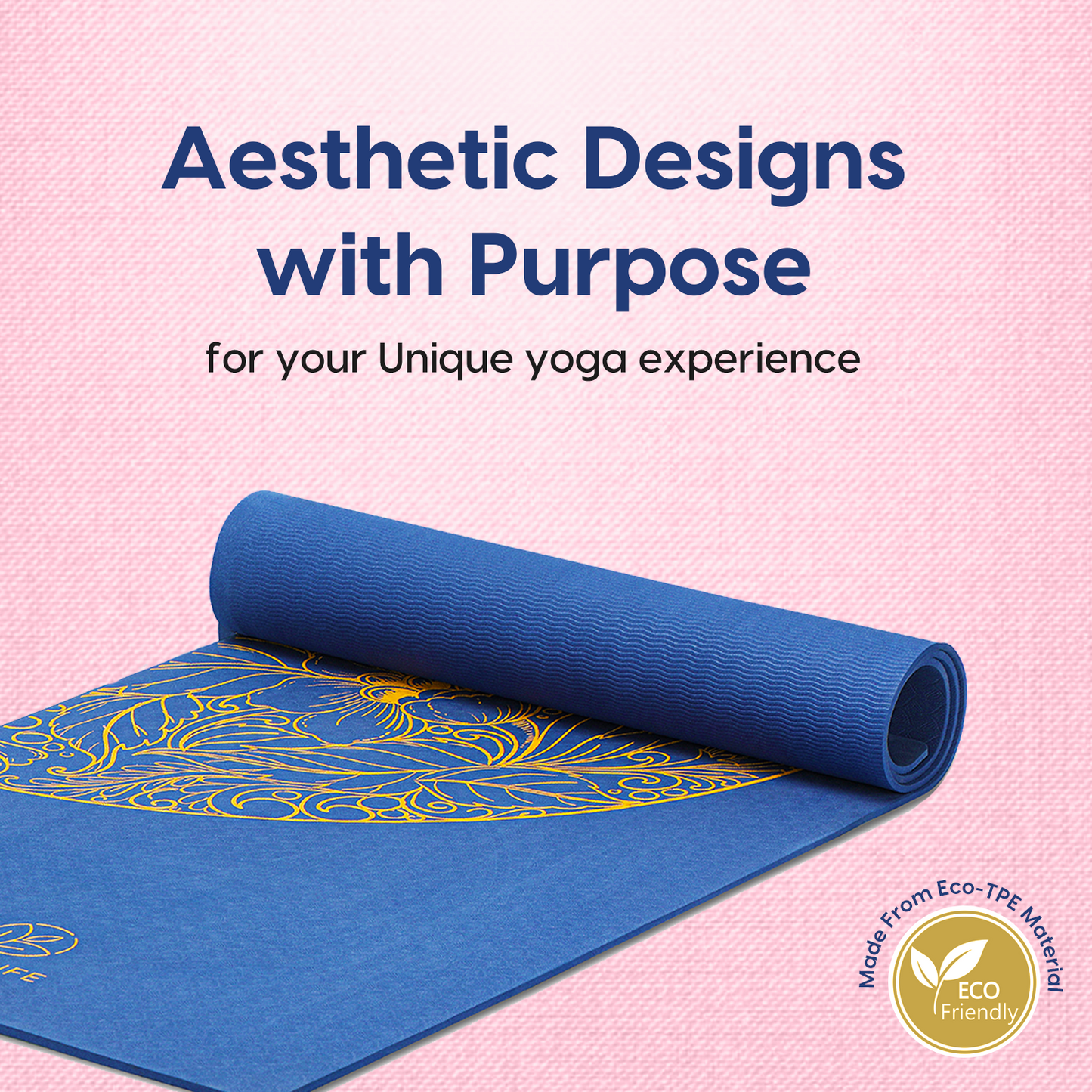 Purpose Printed Yoga Mat - Ocean Gold (6MM)